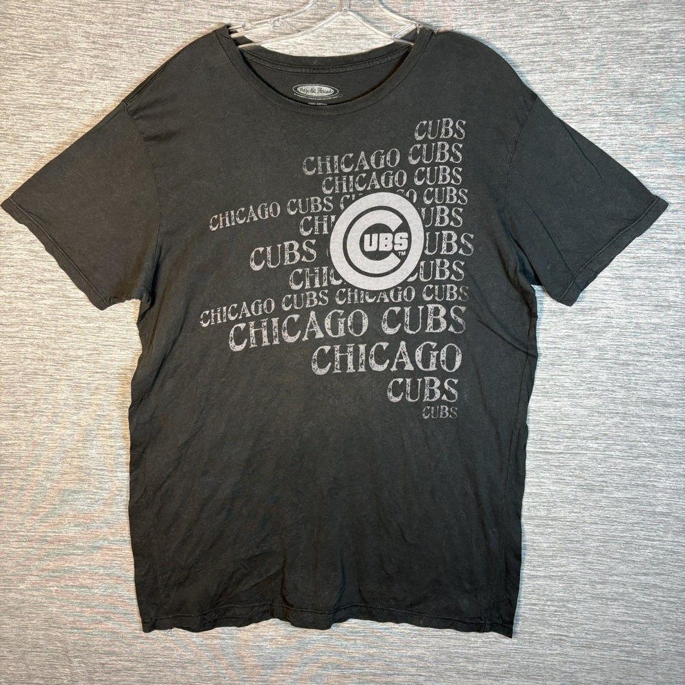 Majestic Threads Chicago Cubs Wrigley Field Seating Chart T-Shirt Gray Size L